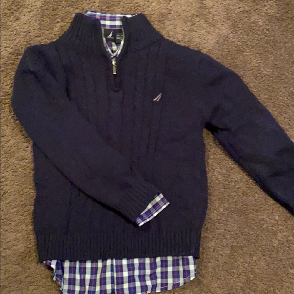 Naitica BOYS sweater/ dressshirt.  2 piece